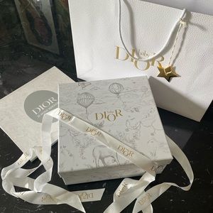 NWT Newborn Baby Dior 3 Month Onesie, Hat, gift box, bag and coloring poster